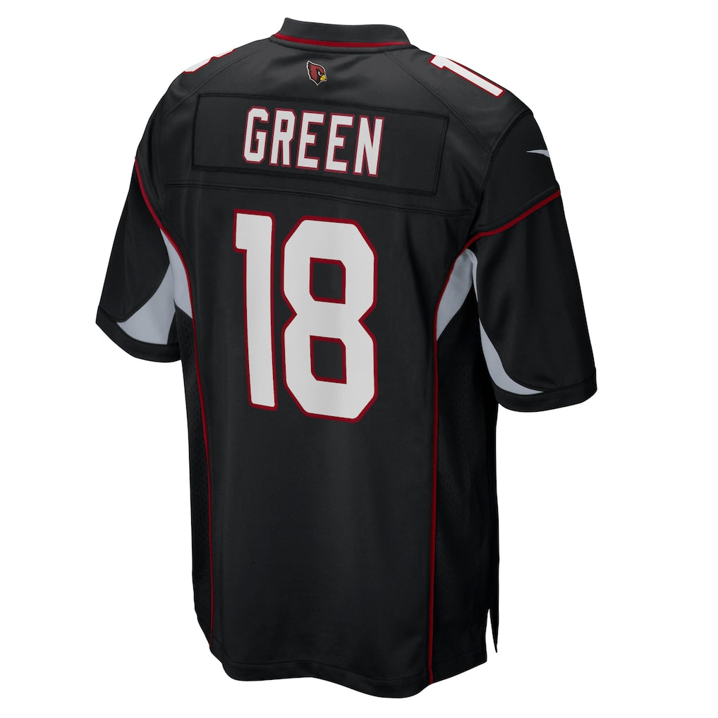 A.Blacks #18 A.J. Green Black Game Jersey