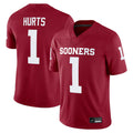 #1 Jalen Hurts Player Crimson Oklahoma Sooners Alumni Game College Jerseys
