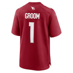 A.Cardinals #1 Groom Cardinal Team Game Jersey