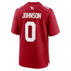 A.Cardinals #0 Will Johnson Cardinal Team Game Jersey
